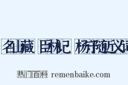 名山藏·臣林记·杨守随近义词是什么意思的图片